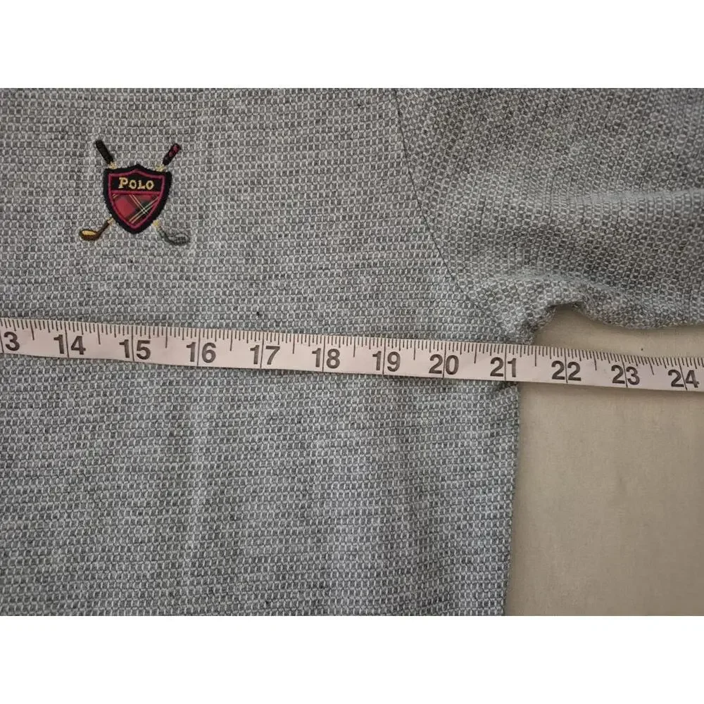 Polo Golf Ralph Lauren Mens Large Gray Short Sleeve Polo Crest Logo Cotton